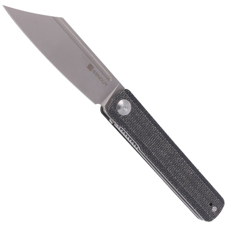 Sencut Knife Bronte Black Micarta, Gray Stonewashed 9Cr18MoV (SA08A)