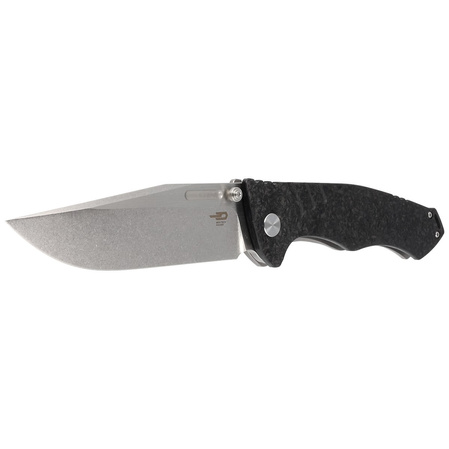 Nóż składany Bestech Keen II Black Titanium/Marbled Carbon Fiber, Stonewashed/Satin CPM S35VN by Koens Craft (BT2301B)