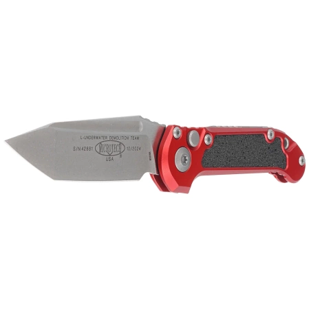Nóż automatyczny Microtech LUDT Gen III T/E Red Aluminium, Apocalyptic M390MK by Tony Marfione (1136-10APRD)