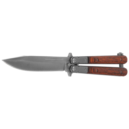 Nóż motylek Martinez Albainox Balisong Red Micarta, Satin 3Cr13Mov (02071)