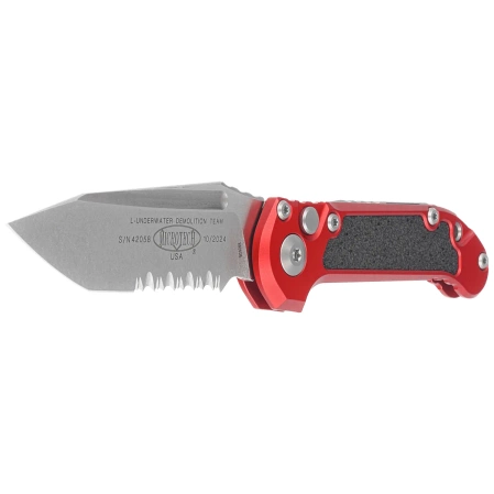 Nóż automatyczny Microtech LUDT Gen III T/E Red Aluminium, Stonewashed P/S M390MK by Tony Marfione (1136-11RD)