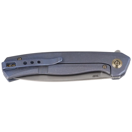 Nóż składany WE Knife Seer LE No 011/610 Blue Titanium, Rubber Silver CPM 20CV (WE20015-2)