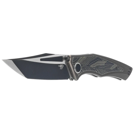Nóż składany Bestech Togatta Bronze Titanium/Black-Green G10, Black Stonewashed/Satin M390 by Koens Craft (BT2102E)