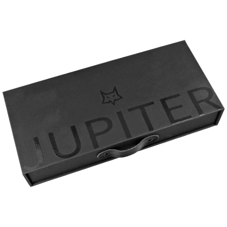 Fox Jupiter Black Titanium, Stonewashed PVD M390 by Denis Simonutti knife (FX-555 TIBR)