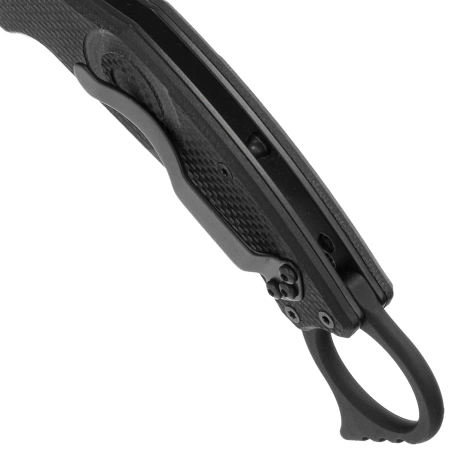 Nóż składany karambit FOX Moa Black G10, Black Stonewashed N690Co by Jared Wihongi (FX-653)