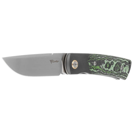 Nóż składany Reate Tribute Titanium/Zirconium/Jungle Wear Fat Carbon, Hand Satin M390 (TBT.CJW.SAT)