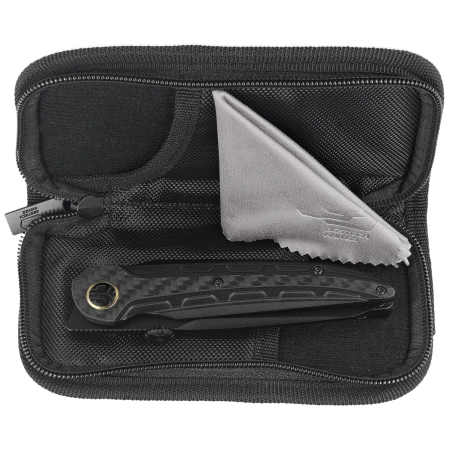 Bestech Prydwen Knife Black Titanium/Carbon Fiber, Black PVD MagnaCut by Kombou (BT2409D)