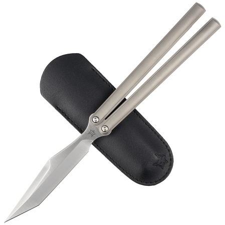 Nóż motylkowy Fox PHI Sandblasted Titanium, Satin M390 by Vincenzo Fiore (FX-570 TI)