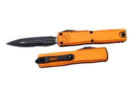 Nóż automatyczny OTF Microtech Ultratech Gen IV D/E Orange Aluminium, Black M390MK by Tony Marfione (11224-1OR)