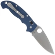 Spyderco Manix 2 XL Knife Cobalt Blue, Satin CPM SPY27 by Eric Glesser (C95GPCBL2)