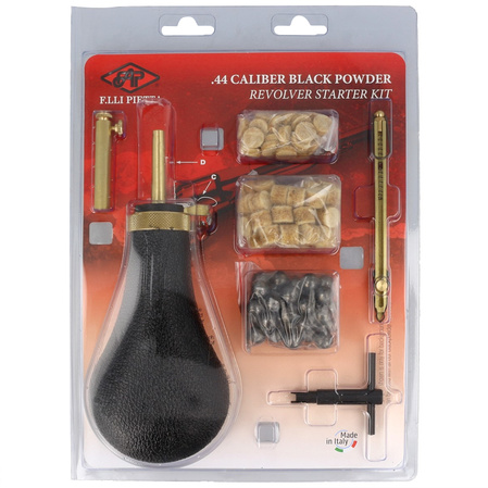 Pietta kit for black-powered revolver .44: gunpowder gun, measuring cup, cap gun, felt nails, bullets, fireplace wrench (AC1410/44)