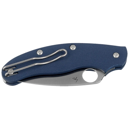 Spyderco UK Penknife Knife Cobalt Blue G10, Satin CPM SPY27 by Sal Glesser (C94GPCBL)