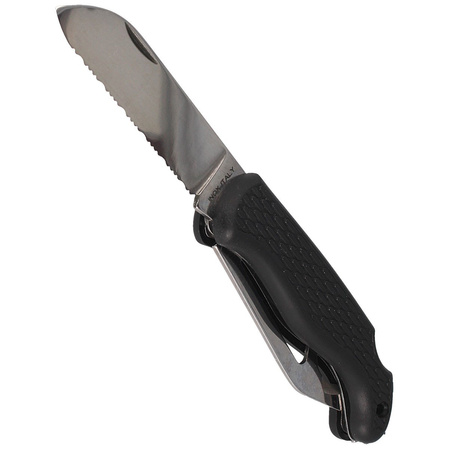MAC Coltellerie Boat 2 Sailing Knife Black PP/TPE, Satin W 1.4034 (MC BOT2.N)