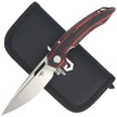 Nóż składany Bestech Ornetta Carbon Fiber / Red G10, Stonewash / Satin N690 by Kombou (BL02B)
