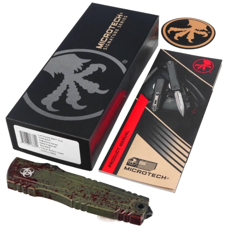 Microtech Luminary ZBP D/E Signature OTF Knife Outbreak Aluminum, Outbreak M390MK by Tony Marfione (1270-1OBDS)