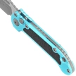 Microtech LUDT Gen III T/E Automatic Knife Turquoise Aluminum, Apocalyptic M390MK by Tony Marfione (1136-10APTQ)