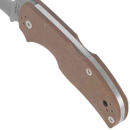 Spyderco Native 5 Sprint Run Knife Brown G10, Satin CPM 15V by Sal Glesser (C41GPBN15V5)