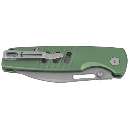Bestechman Vector Knife Green Aluminum, Bead Blasting D2 (BMK15C)