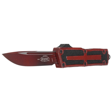Nóż automatyczny OTF Microtech Scarab II Gen III S/E Weathered Crimson Aluminium, Weathered Crimson M390MK by Tony Marfione (1278-1WCN)
