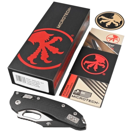 Nóż składany Microtech Stitch Ram-Lok S/E Black Fluted G10, Black P/S M390MK by Borka Blades and Tony Marfione (169RL-2FLGTBK)