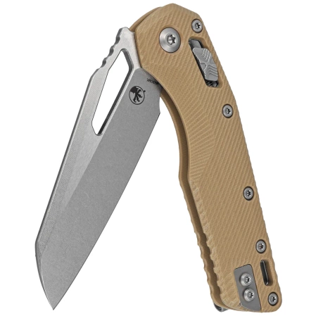 Microtech MSI S/E Fluted Tan G10, Stonewashed M390MK by Tony Marfione