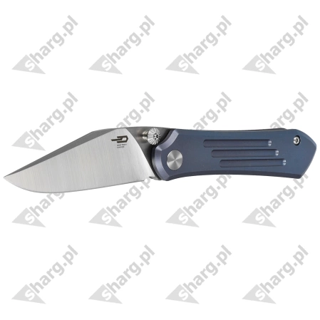Nóż składany Bestech Icarus Blue Stonewashed Titanium, Satin M390 by Nick Rogers (BT2302E)