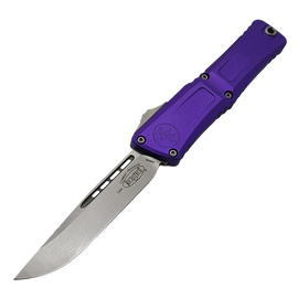 Nóż automatyczny OTF Microtech Combat Troodon Gen III S/E Purple Aluminium, Stonewashed M390MK by Tony Marfione (1143-10PU)
