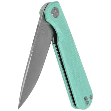 Bestechman Flick Knife Aqua G10, Satin/Stonewashed D2 by Ostap Hel (BMK13D)