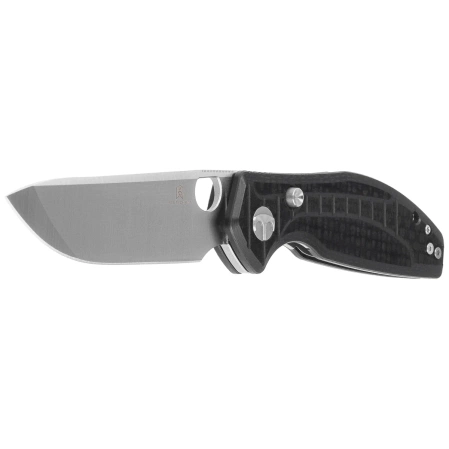 Nóż składany Bestechman Angry Owl Black G10 w/ Carbon Fiber Pattern, Satin/Stonewashed D2 by Keanu Alfaro (BMK12F-1)