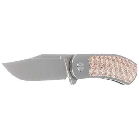 Nóż składany Bestech Vestige GreyTitanium/Natural Micarta, Stonewashed MagnaCut by Justin Lundquist (BT2411B)