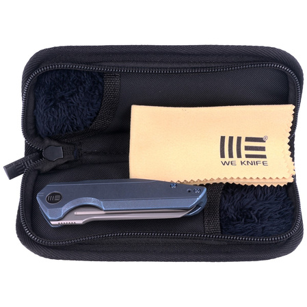Nóż składany WE Knife StarHawk Blue Titanium, Silver Bead Blasted CPM 20CV (WE21017-4)