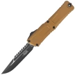 Microtech Combat Troodon Gen III Interceptor Signature OTF Knife Tan Aluminum, Black M390MK by Tony Marfione (1217-1TAS)