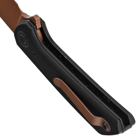 Reate PL-XF-A-10 Knife Black Aluminum, Bronze PVD Nitro-V