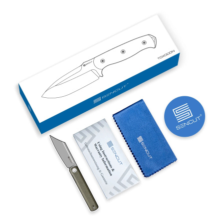 Sencut Toxodon Knife Brown G10, Stonewashed 9Cr18MoV (S24036-3)