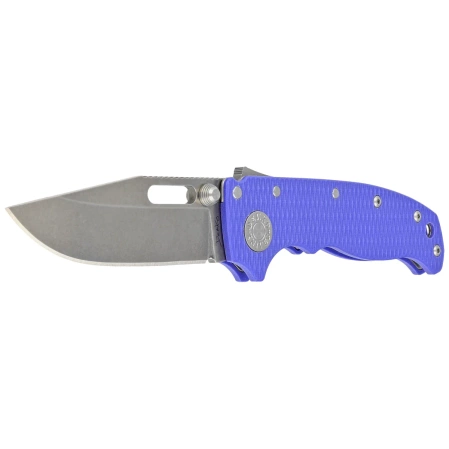 Demko AD20.5 CP Knife Blue #2 G10, Stonewashed CPM 20CV by Andrew Demko (AD20.5-20CV-BLUE 2 G10-CP)