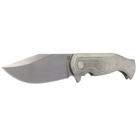 Nóż składany Fox Eastwood Tiger OD Green Canvas Micarta, Stonewashed D2 by Gudy Van Poppel (FX-524 G)