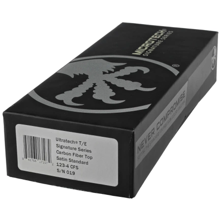 Nóż automatyczny OTF Microtech Ultratech T/E Signature Carbon Fiber/Black Aluminium, Satin M390 by Tony Marfione (123-4CFS)