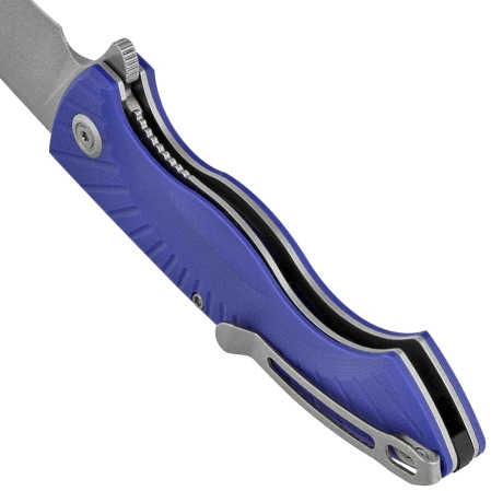 Nóż składany Kubey Timberwolf Blue G10, Stonewashed 14C28N (KU208G)