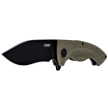 Kubey Timberwolf Knife Green G10, Blackwashed 14C28N (KU208J)