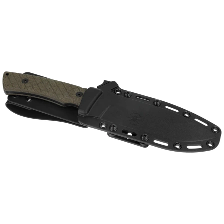 Spartan Blades Damysus Knife Green Canvas Micarta, Black 1095 Cro-Van by Curtis Iovito (SBSL003BKGR)