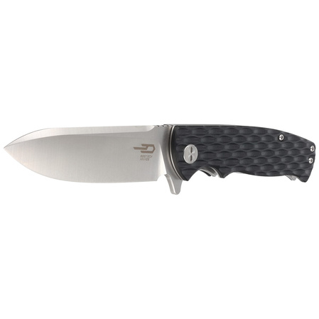 Bestech Grampus Knife Black G10, Stonewashed/Satin D2 (BG02A)