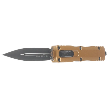 Nóż automatyczny OTF Microtech Dirac Delta D/E Tan Aluminium, Black M390 by Tony Marfione (227-1TA)