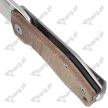 LionSteel Nano Knife Natural Canvas Micarta, Satin MagnaCut (NA01 CVN)