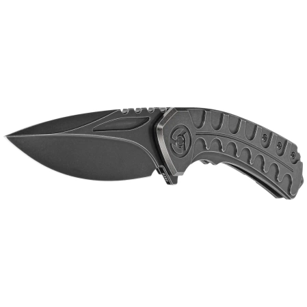 Bestech Buwaya Black Titanium, Black Stonewashed M390 by Kombou Knife (BT2203C)