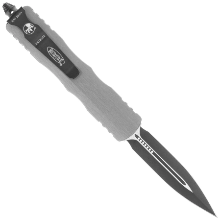 Microtech Dirac D/E OTF Knife Natural Clear Aluminum, Black M390 by Tony Marfione (225-1NC)