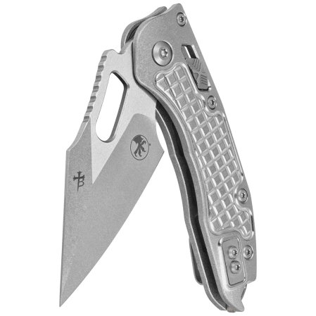 Microtech Marfione Select Stitch Ram-Lok S/E Knife Frag Titanium, Stonewashed M390MK by Borka Blades and Tony Marfione (169RL-10FRMS1)