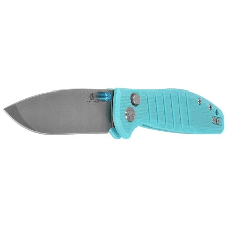 Bestechman Goodboy Jr. Knife Light Blue G10, Satin/Stonewashed D2 by Keanu Alfaro (BMK10B)