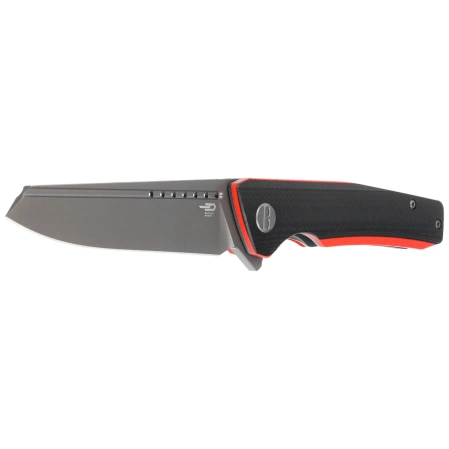 Nóż składany Bestech Slyther Black/Red G10, Grey Titanized 14C28N (BG51C)