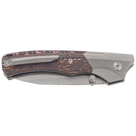 Nóż składany Remette WD107-TB Gray Titanium/Carbon Fiber, Hand Grinding Satin M390 (WD107-TB)