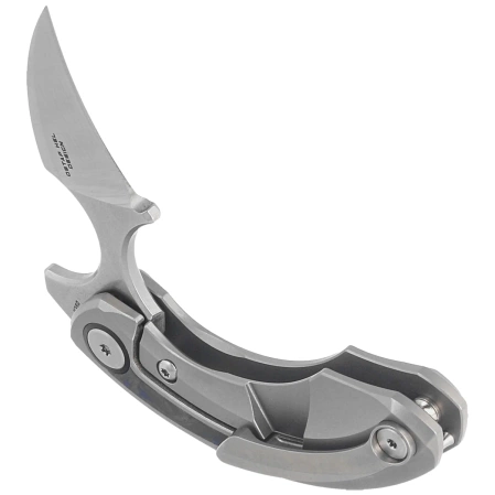 Nóż składany Bestech Strelit Gray Titanium/Black-Blue Marble Carbon Fiber, Satin/Stonewashed M390 by Ostap Hel (BT2103D)